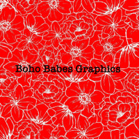 Boho Babes Graphics - Floral Americana Red