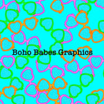 Boho Babes Graphics - Summer Sunglasses bright blue