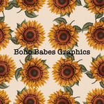 Boho Babes Graphics - Sunflower white