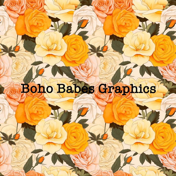 Boho Babes Graphics - Yellow roses