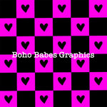 Boho Babes Graphics - Swim purple checker