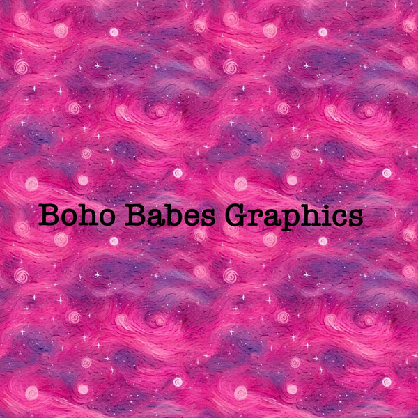 Boho Babes Graphics - Pink galaxy