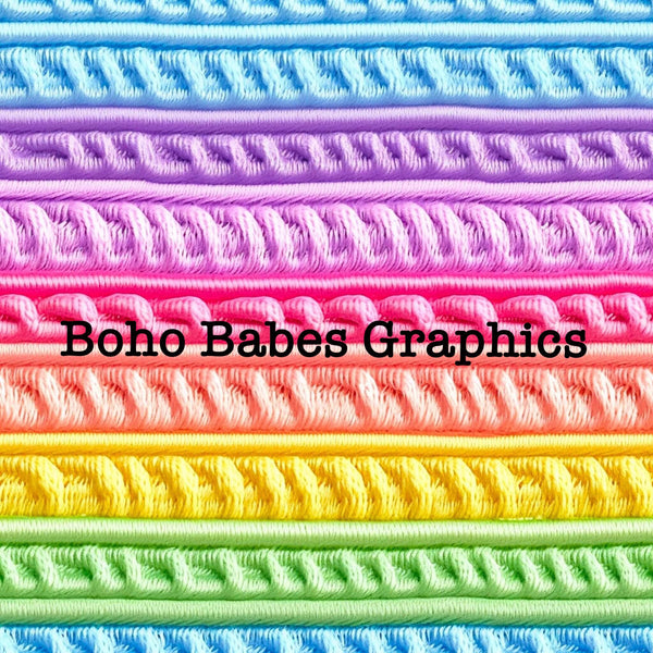 Boho Babes Graphics - Rainbow thread