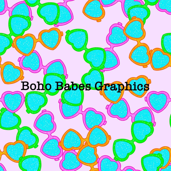 Boho Babes Graphics - Summer sunglasses pink