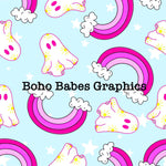 Boho Babes Graphics - Rainbow ghosties