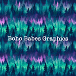 Boho Babes Graphics - Northern lights trees