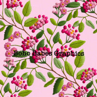 Boho Babes Graphics - Pink embroidered