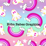 Boho Babes Graphics - Rainbow ghosties ombré