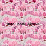 Boho Babes Graphics - Pink Christmas embroidered