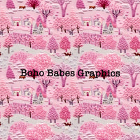 Boho Babes Graphics - Pink Christmas embroidered