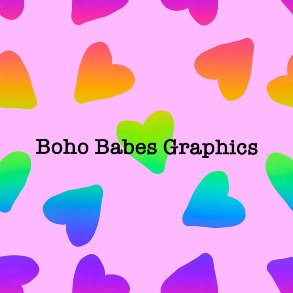 Boho Babes Graphics - Ombré hearts