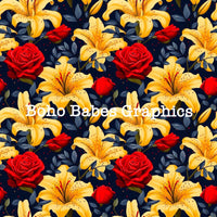 Boho Babes Graphics - Red rose flora