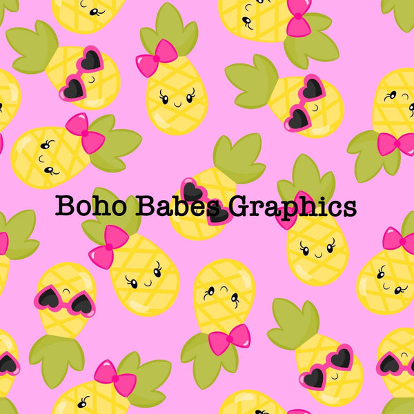 Boho Babes Graphics - Pineapple Pink