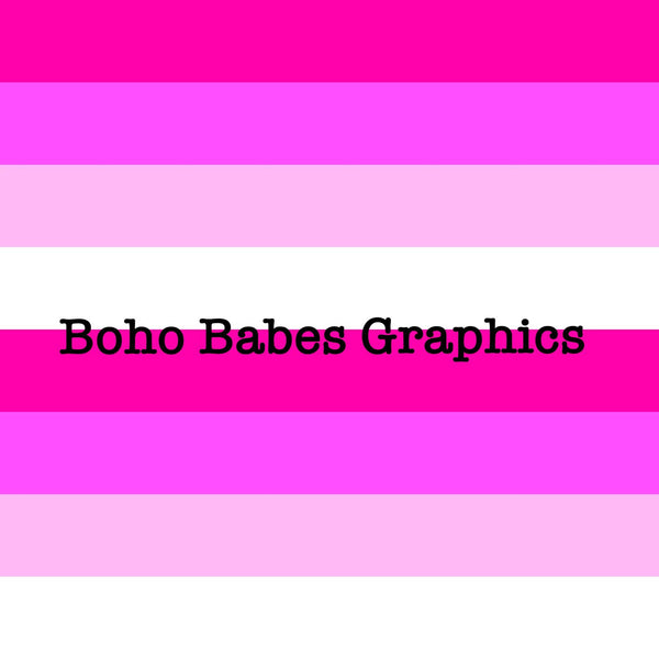 Boho Babes Graphics - Rainbow ghostie stripes