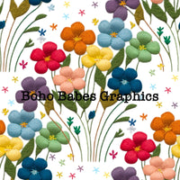 Boho Babes Graphics - Rainbow bouquet embroidery