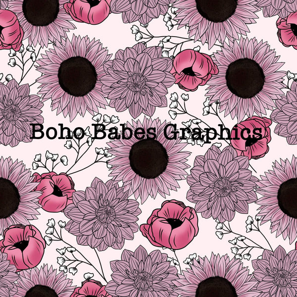 Boho Babes Graphics - Pinks floral