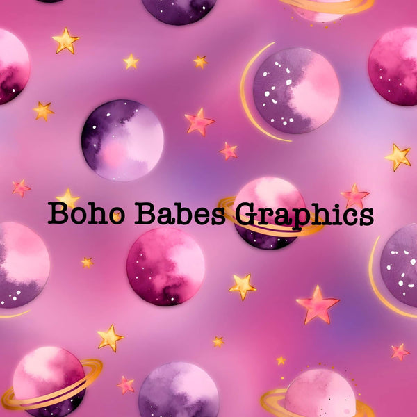 Boho Babes Graphics - Pink 3D space