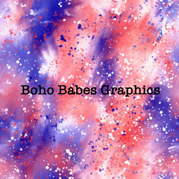 Boho Babes Graphics - Patriotic Bright Splatter