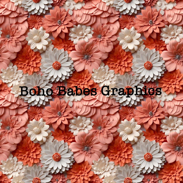 Boho Babes Graphics - Peach 3d