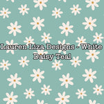 Lauren Liza Designs - White Daisy Teal