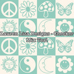 Lauren Liza Designs - Checker Mix Teal