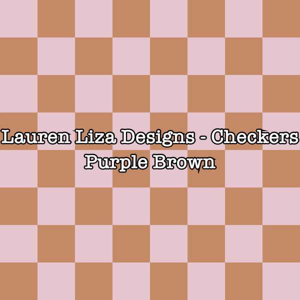 Lauren Liza Designs - Checkers Purple Brown
