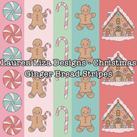 Lauren Liza Designs - Christmas Ginger Bread Stripes