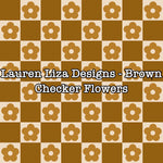 Lauren Liza Designs - Brown Checker Flowers