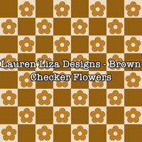 Lauren Liza Designs - Brown Checker Flowers