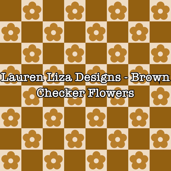 Lauren Liza Designs - Brown Checker Flowers