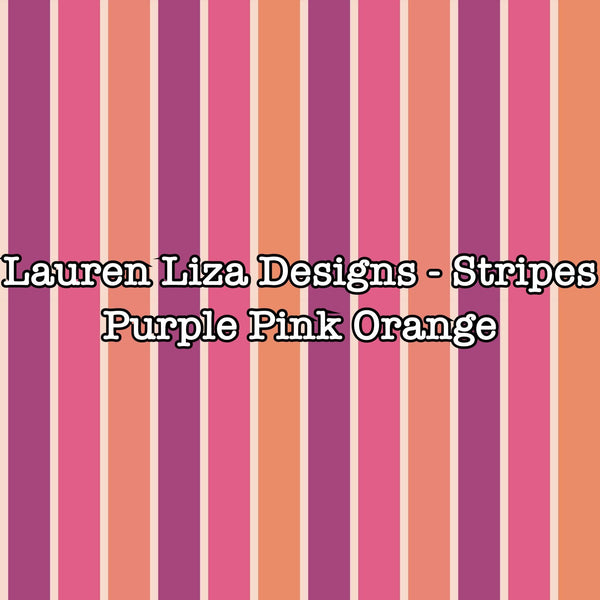 Lauren Liza Designs - Stripes Purple Pink Orange