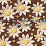 Lauren Liza Designs - Embroidery Brown Daisies