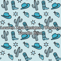 Lauren Liza Designs - Western Doodle Blue
