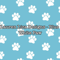 Lauren Liza Designs - Blue White Paw