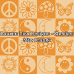 Lauren Liza Designs - Checker Mix Orange