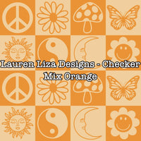 Lauren Liza Designs - Checker Mix Orange