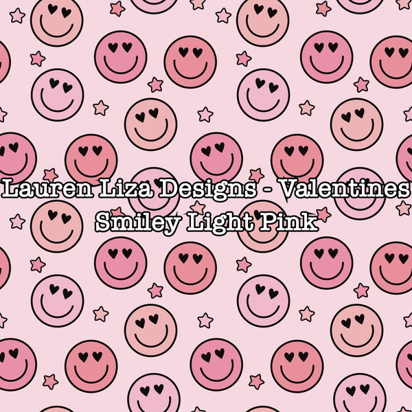 Lauren Liza Designs - Valentines Smiley Light Pink