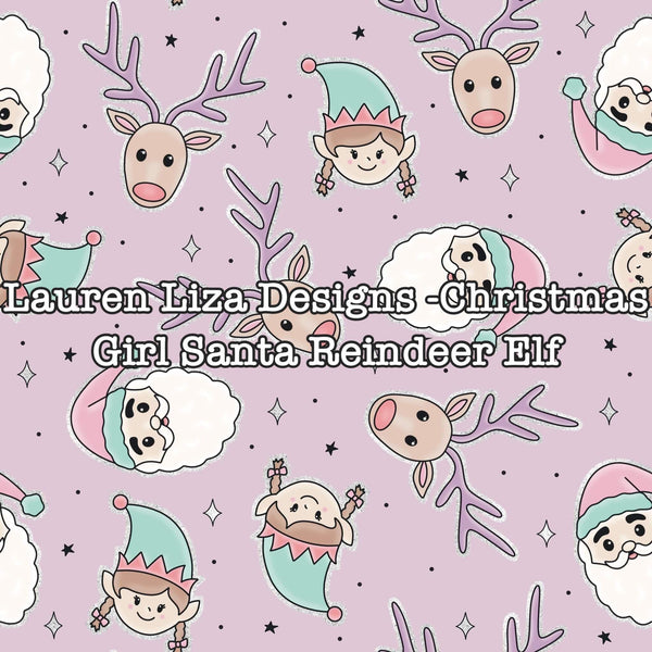 Lauren Liza Designs - Christmas Girl Santa Reindeer Elf