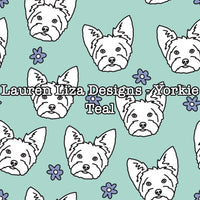 Lauren Liza Designs - Yorkie Teal