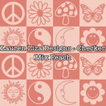 Lauren Liza Designs - Checker Mix Peach