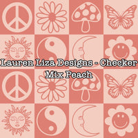 Lauren Liza Designs - Checker Mix Peach