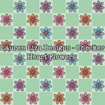 Lauren Liza Designs - Checker Heart Flowers