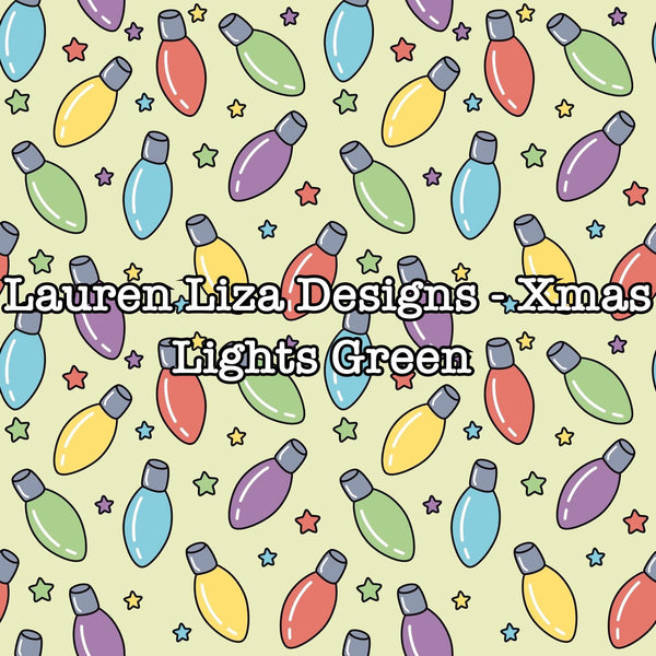 Lauren Liza Designs - Xmas Lights Green