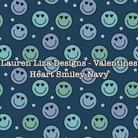 Lauren Liza Designs - Valentines Heart Smiley Navy
