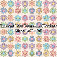 Lauren Liza Designs - Checker Flowers Pastel