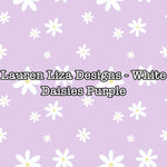 Lauren Liza Designs - White Daisies Purple