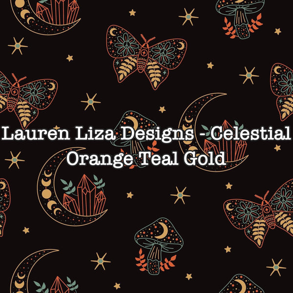 Lauren Liza Designs - Celestial Orange Teal Gold