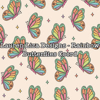 Lauren Liza Designs - Rainbow Butterflies Coord