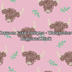 Lauren Liza Designs - Watercolor Highland Pink