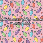 Lauren Liza Designs -Xmas Lights Pink